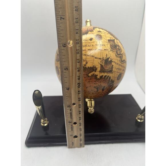 Revolving Antique Globe Double Pen Holder - For Desktop - Picture 4 of 6